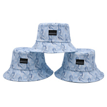 100% étiquette tissée du chapeau de seau d&#39;impression de sublimation en polyester